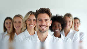 Clinicians smiling at camera.