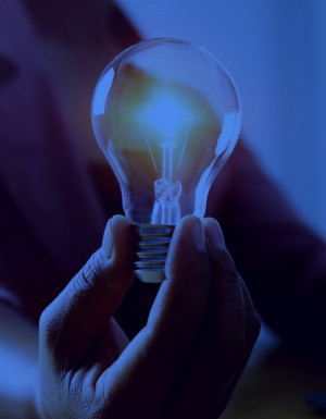 Lightbulb being held