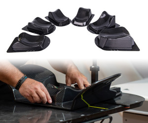 Carbon fiber head rests